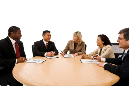 Group sitting at table